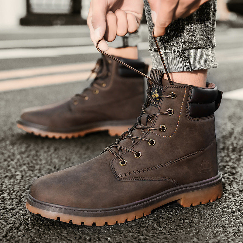 British Fashion High-Top Men’s Outdoor Hiking Boots