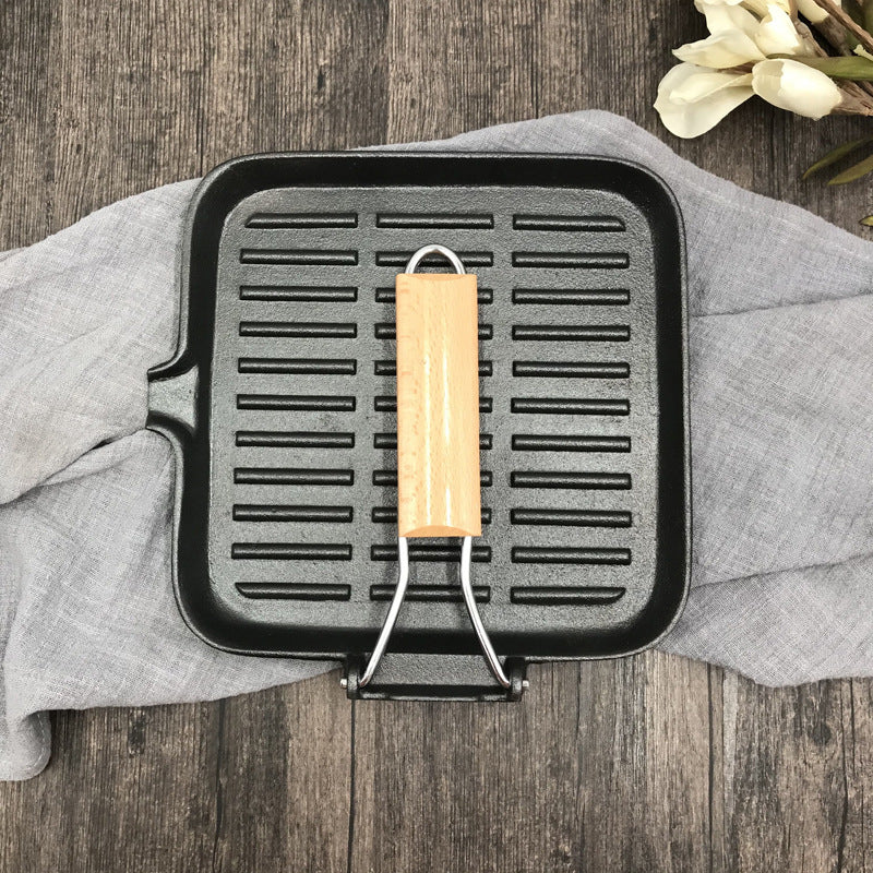 Cast Iron Folding Camping Steak Skillet