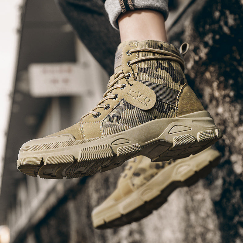 Canvas High-Top Retro Outdoor Hiking Boots