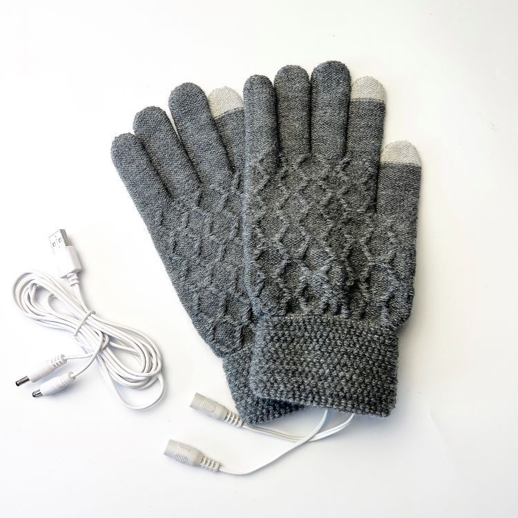 5V USB Heated Winter Knitted Gloves