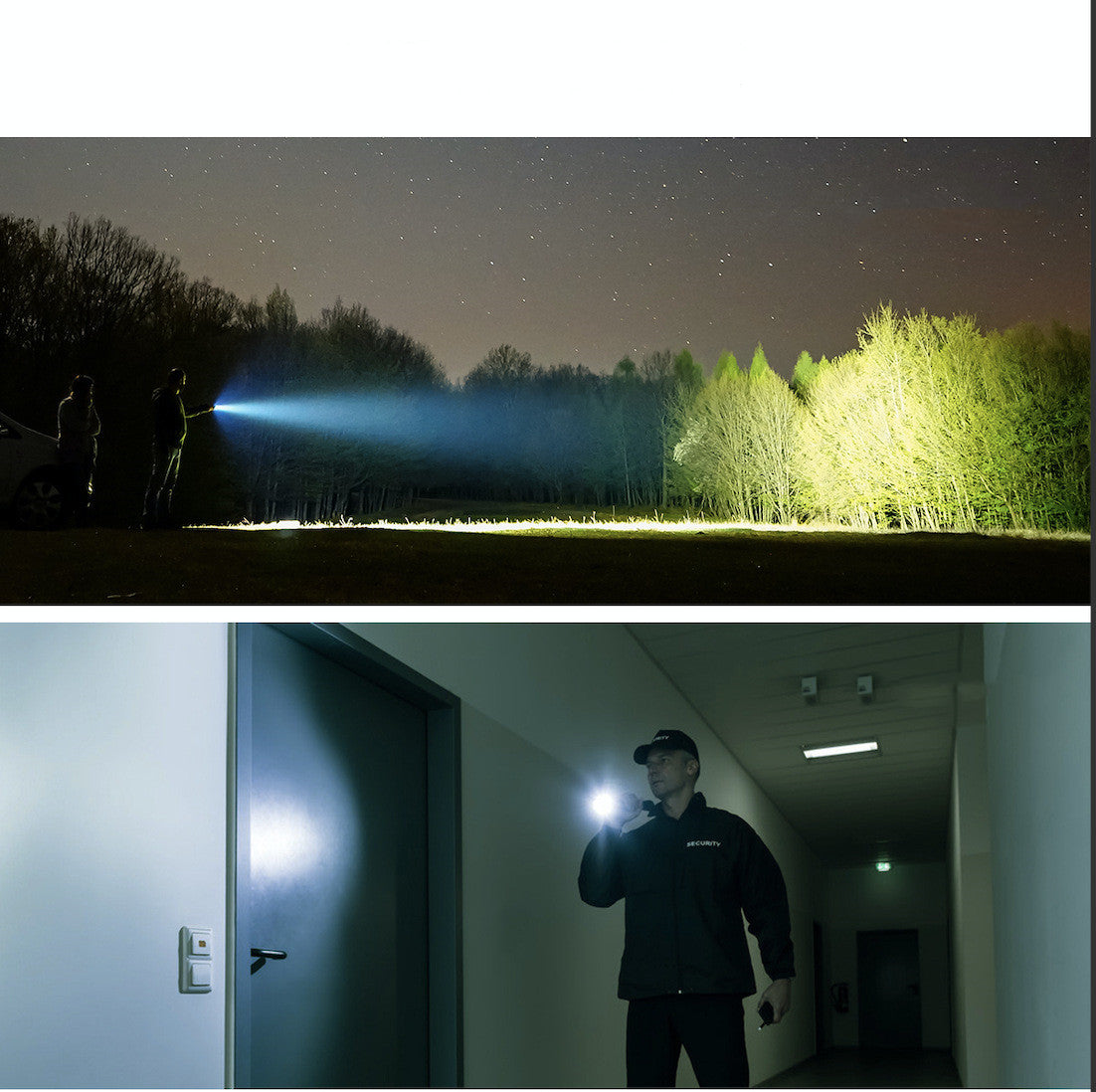 Long Range USB Rechargeable Waterproof Camping Flashlight With Compass