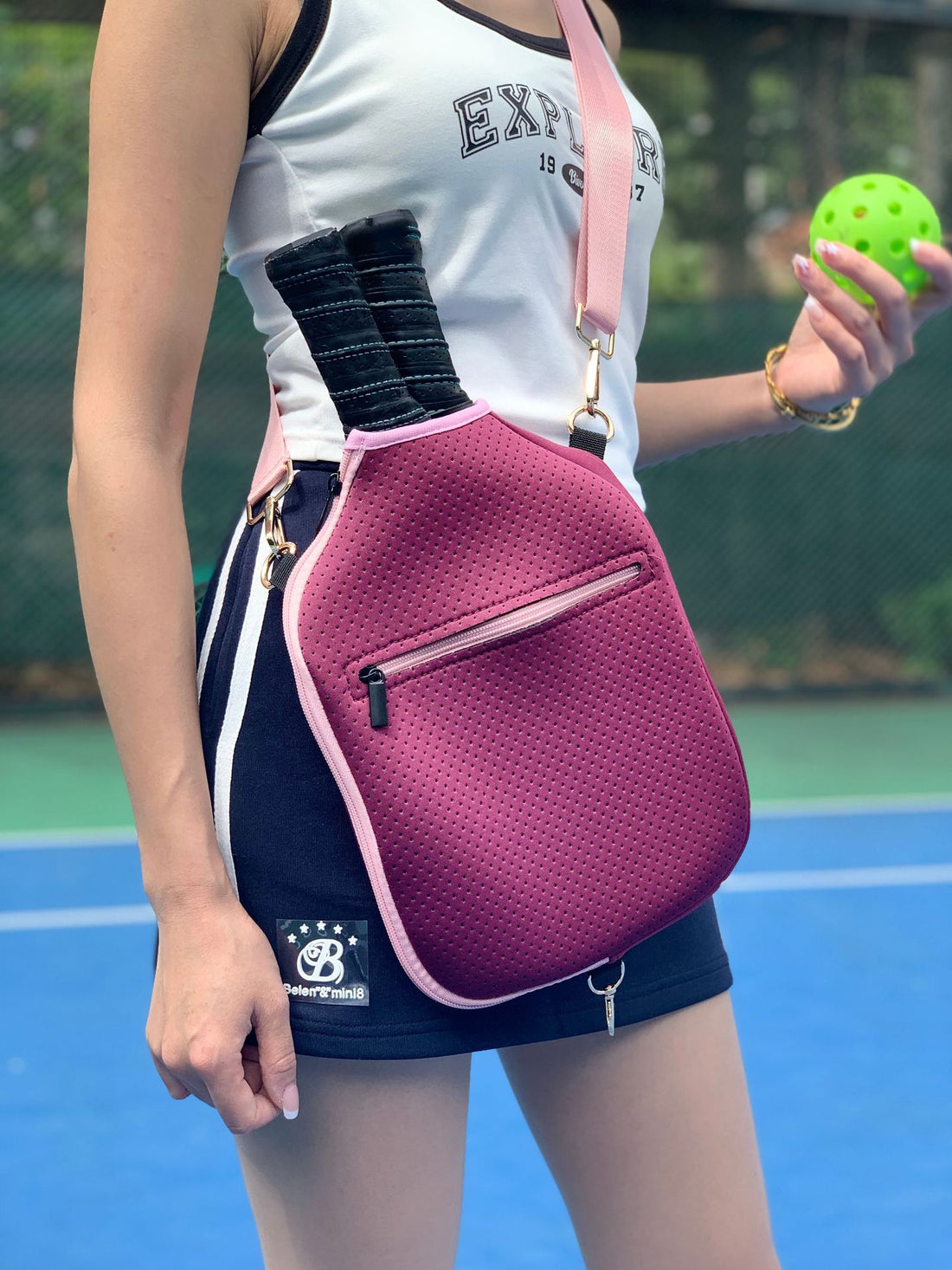 Single Shoulder Pickleball Racket Bag With Hook Strap