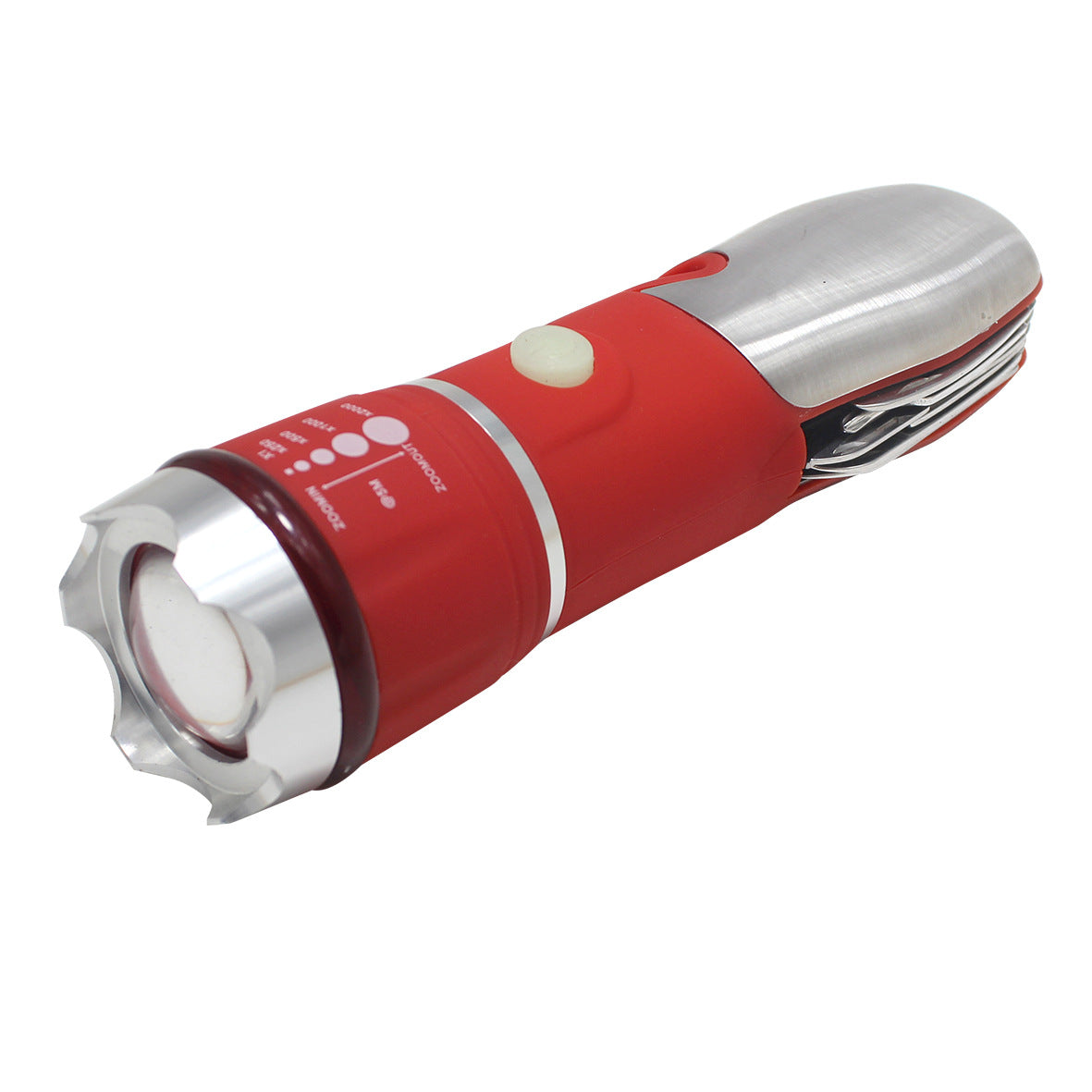 Multifunctional LED Flashlight With Safety Escape Hammer