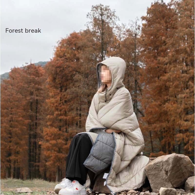 Outdoor Wearable Sleeping Bag – Cold-Proof Warm Cape Blanket