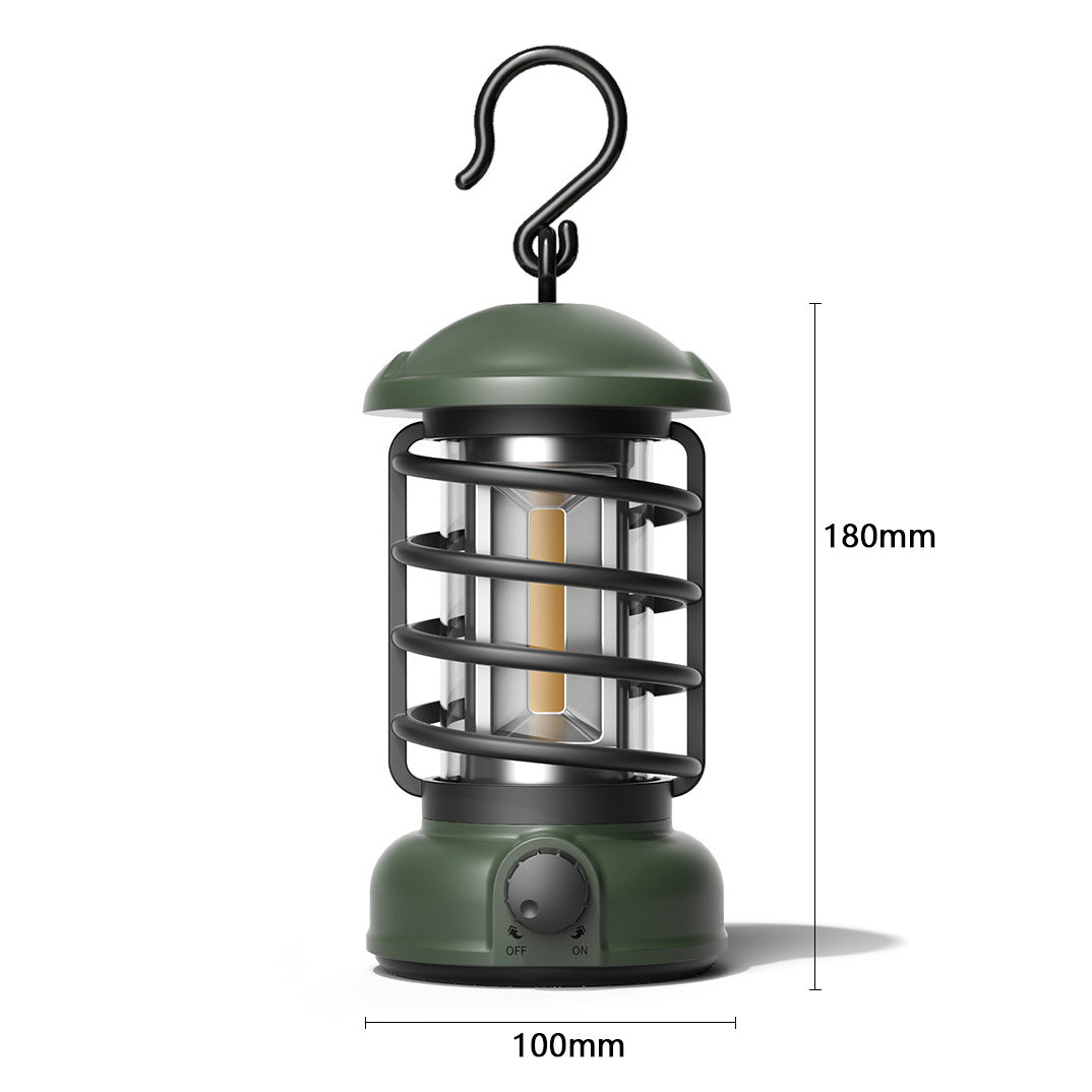 COB Portable Retro Camping Lantern Tent Light