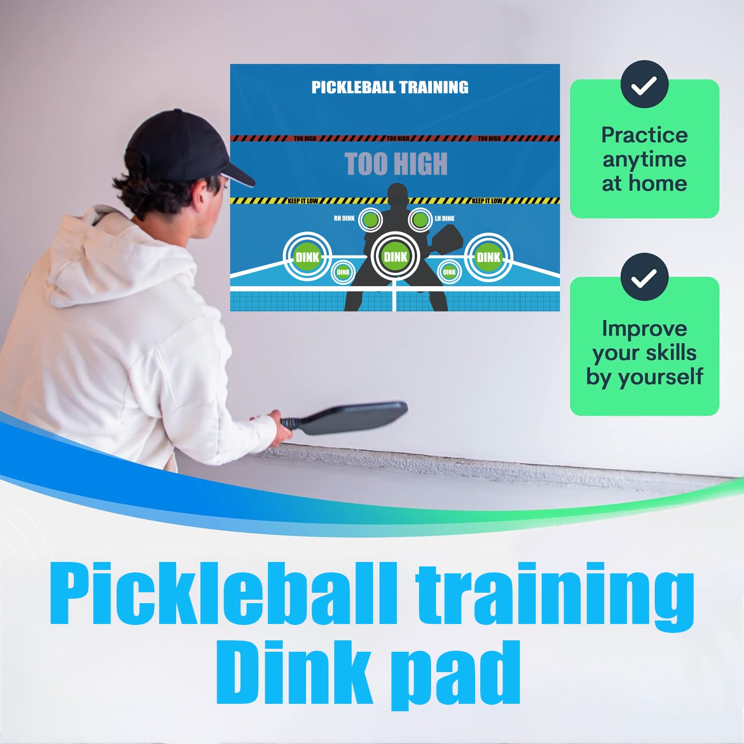Golf And Pickleball Training Mat Sports Practice Accessory