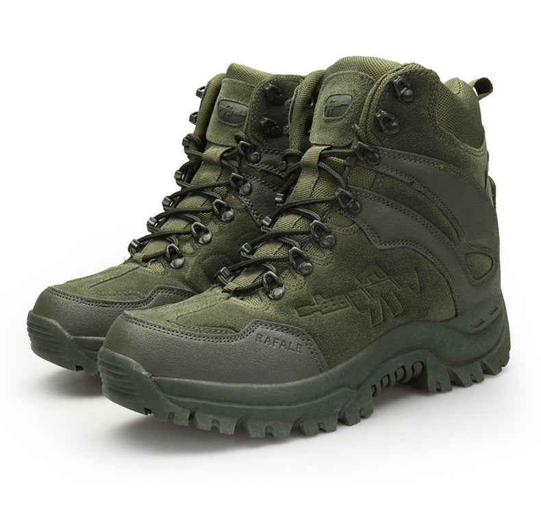Men’s Sand-Colored High-Top Hiking Boots