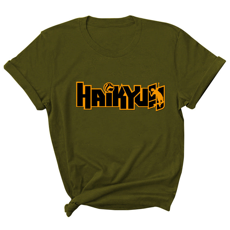 Haikyuu Volleyball Print Short Sleeve T-Shirt