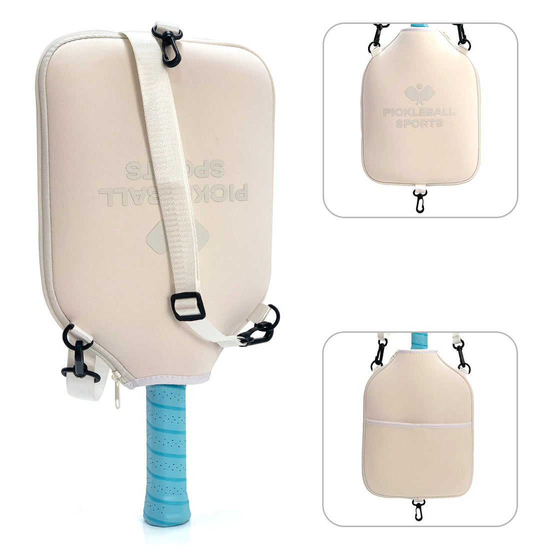 Single Shoulder Pickleball Racket Bag With Hook Strap