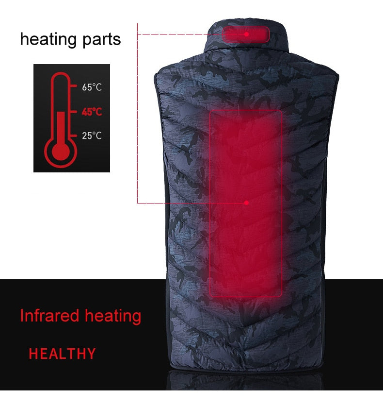 Men’s Camouflage USB Heated Sleeveless Vest
