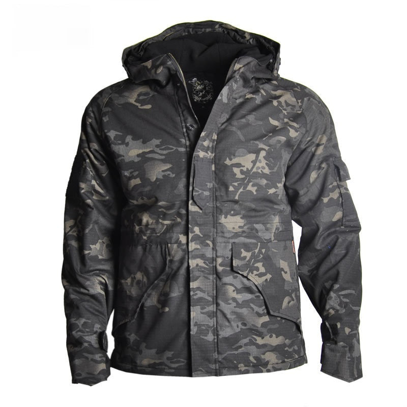 Men’s Outdoor Windproof Camouflage Tactical Fleece Jacket