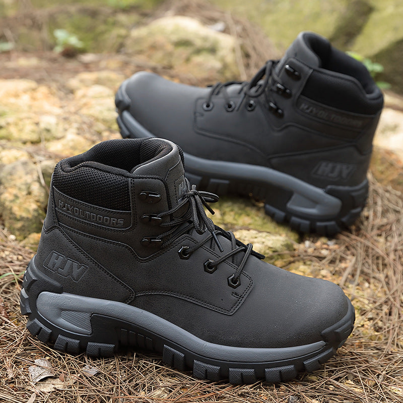 High-Top Outdoor Hiking Boots Large-Size Training Shoes