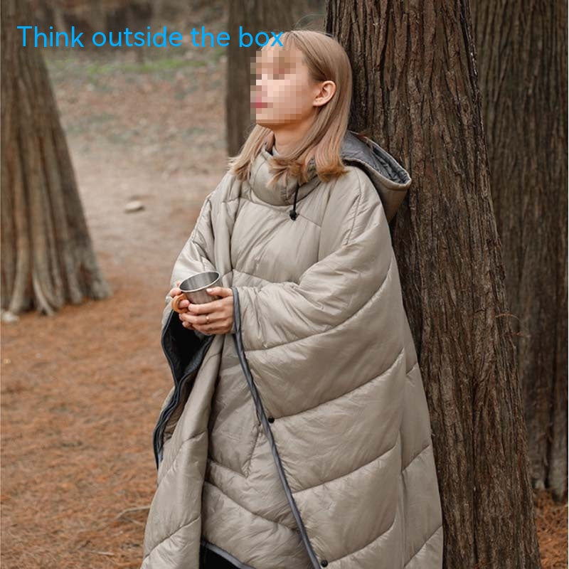 Outdoor Wearable Sleeping Bag – Cold-Proof Warm Cape Blanket