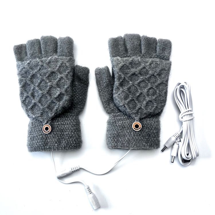 5V USB Heated Winter Knitted Gloves