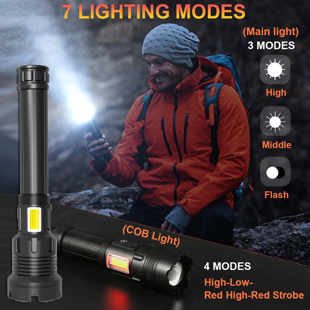 Strong Light Outdoor Camping Emergency Rechargeable Flashlight