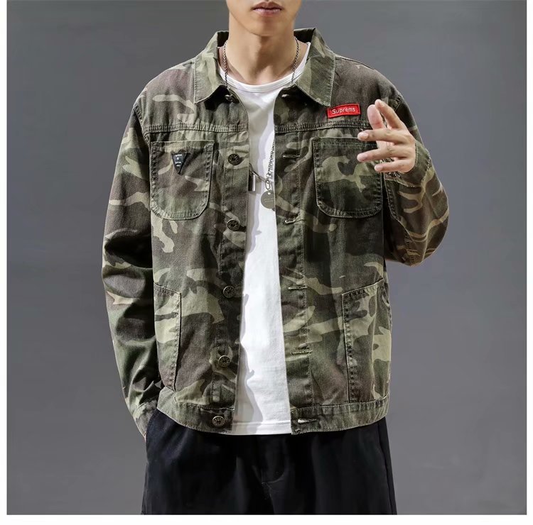 Men’s Camouflage Polo Collar Jacket