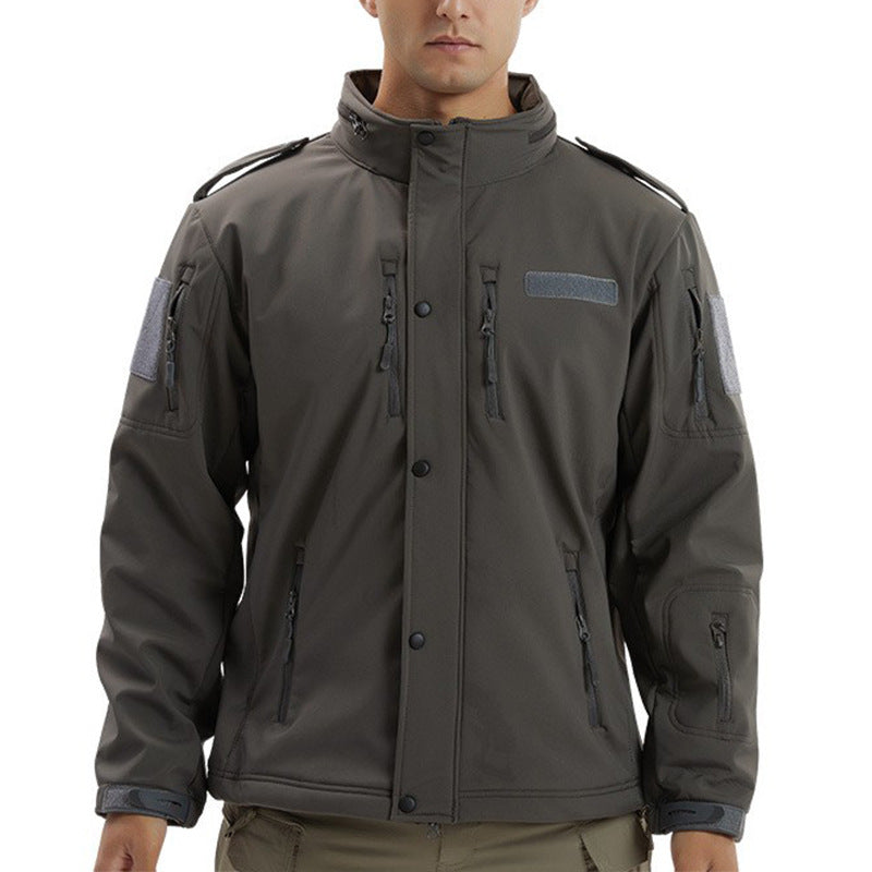 Men’s Camouflage Waterproof Softshell Fleece Jacket