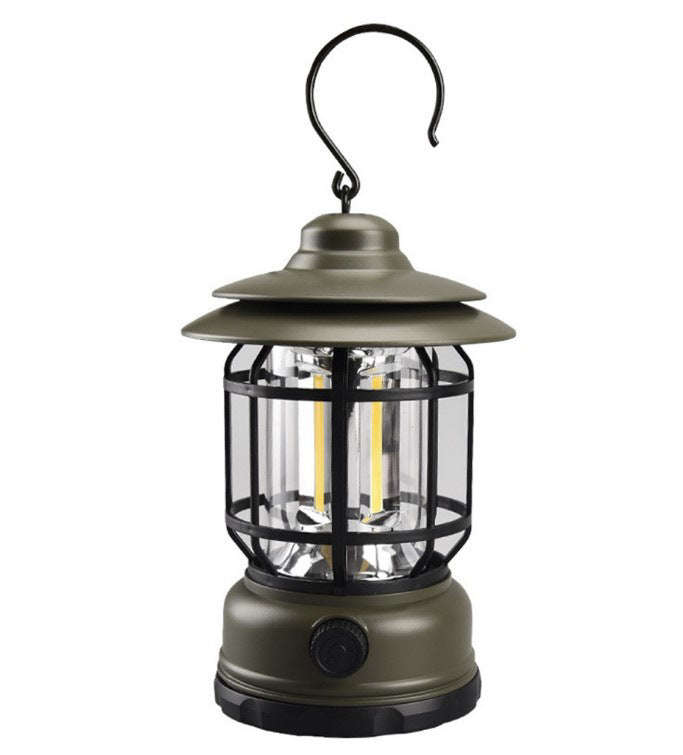 Outdoor Retro Revolving Camping Lantern – Rechargeable Portable Lamp