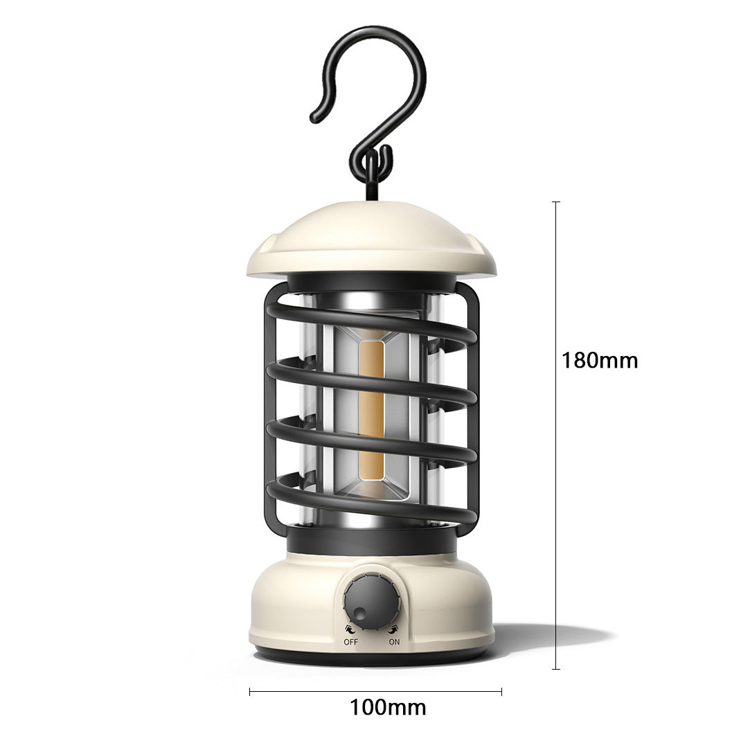 COB Portable Retro Camping Lantern Tent Light