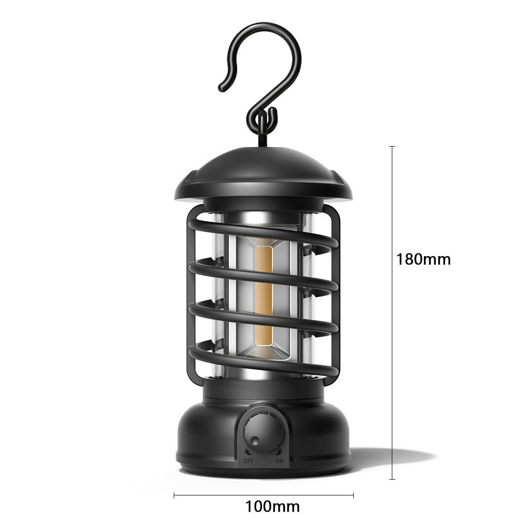 COB Portable Retro Camping Lantern Tent Light