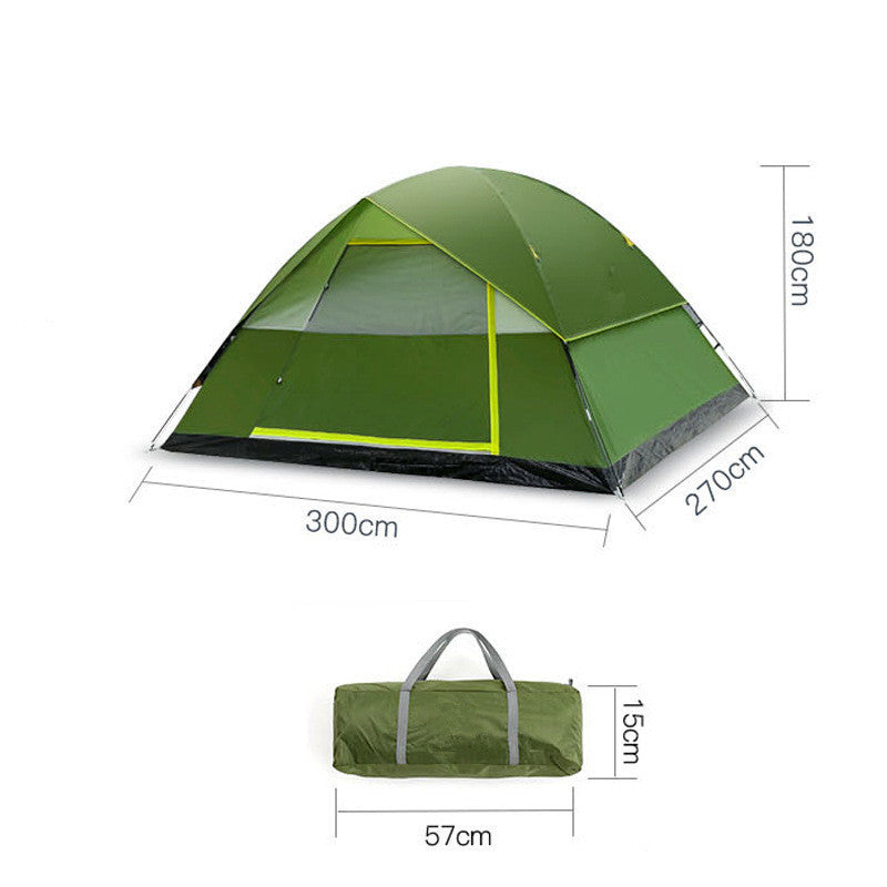 Double-Layer Camping Tent with Sunshade and Sunscreen