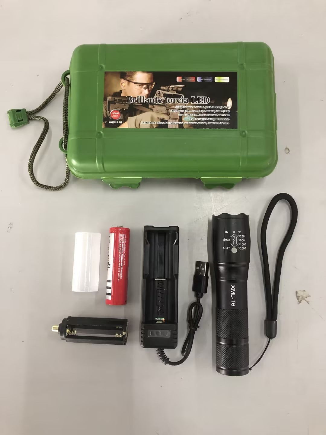 Rechargeable Waterproof Super Bright Tactical Mini Flashlight