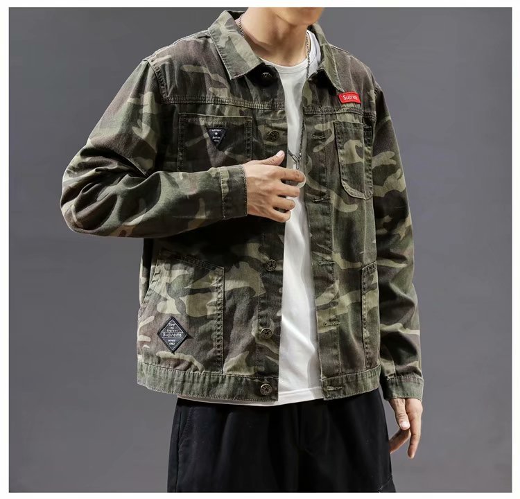Men’s Camouflage Polo Collar Jacket