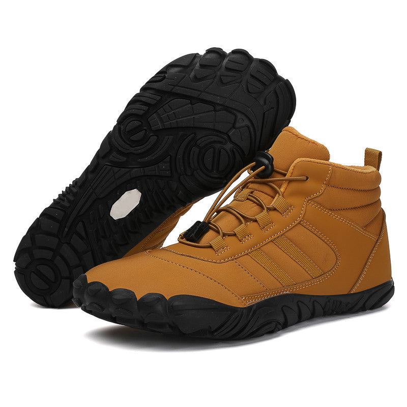 High-Top Snow Hiking Boots Non-Slip Fleece-Lined