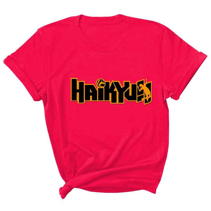 Haikyuu Volleyball Print Short Sleeve T-Shirt