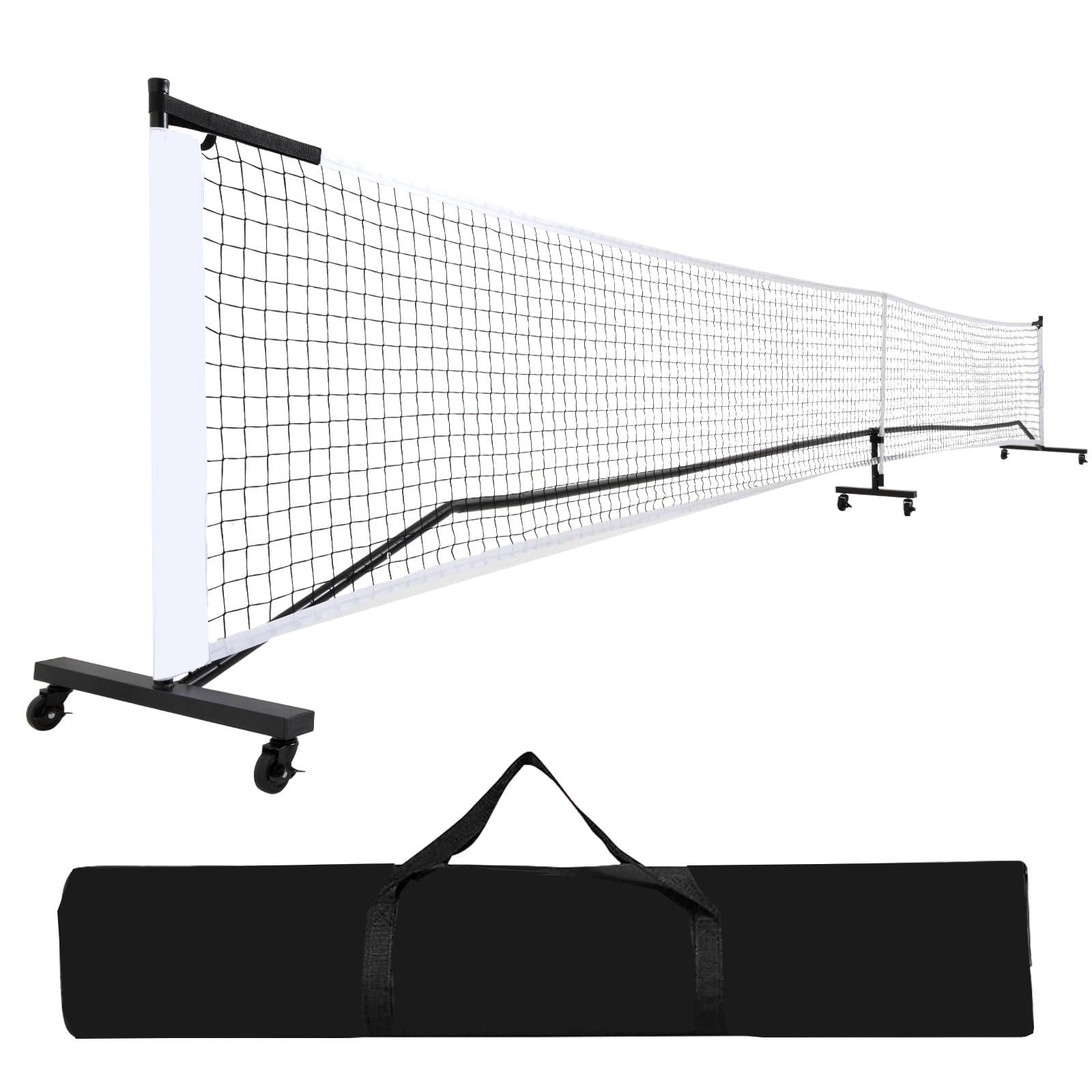 Portable Iron Pipe Pickleball Net Six Wheel Outdoor Tennis Net System
