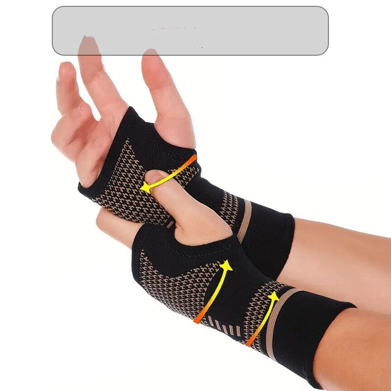 Copper Fiber Sports Wrist Support Brace