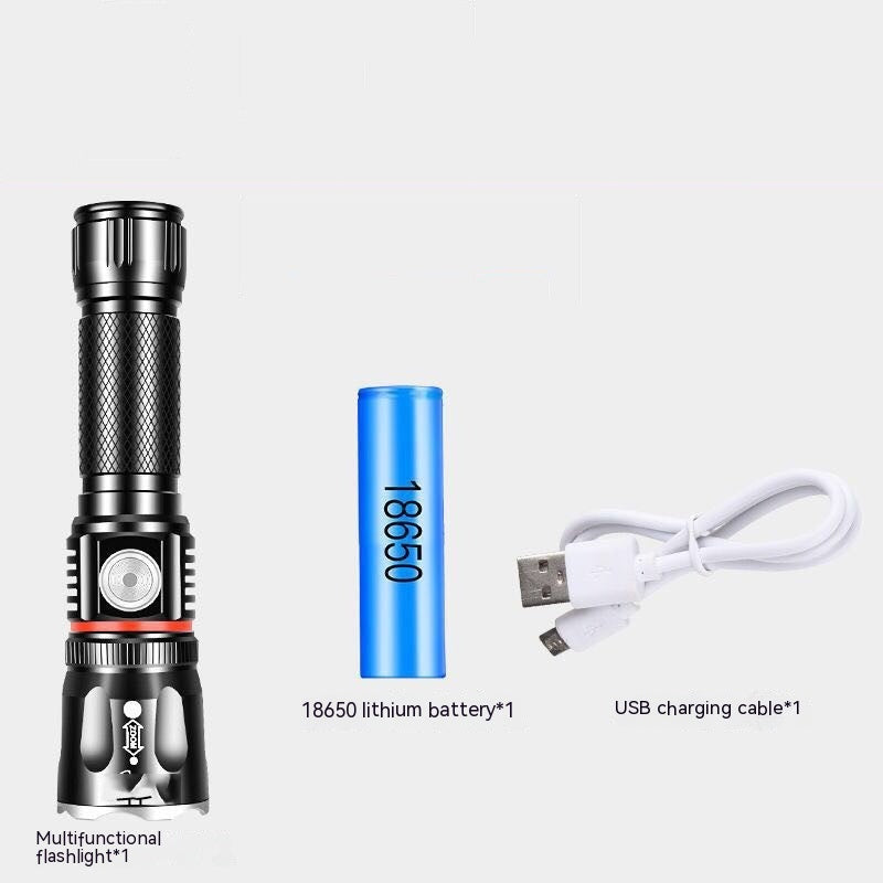 T6 Multifunctional Telescopic Outdoor Camping Flashlight