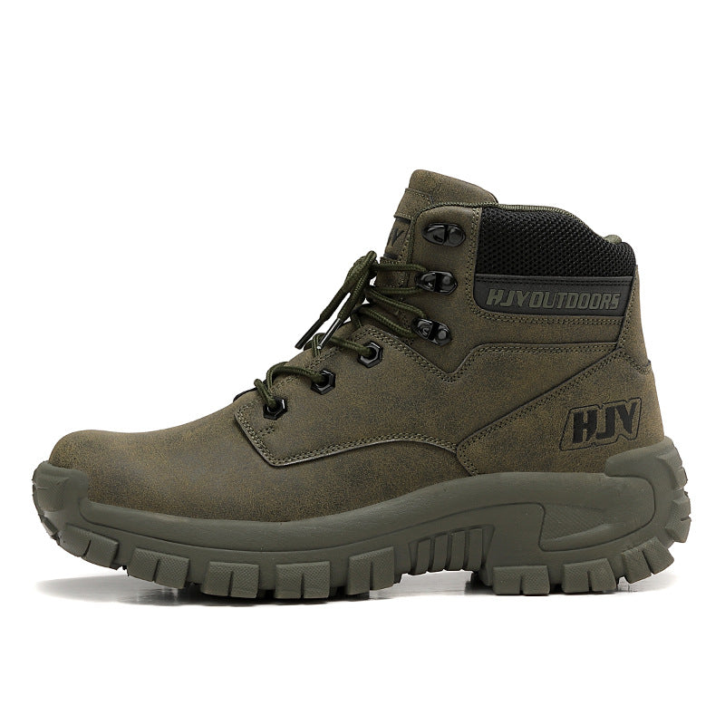 High-Top Outdoor Hiking Boots Large-Size Training Shoes
