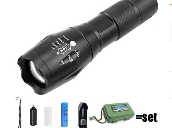 Rechargeable Waterproof Super Bright Tactical Mini Flashlight