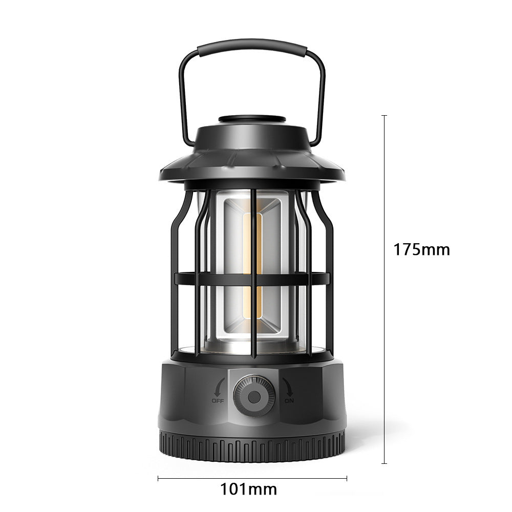 COB Portable Retro Camping Lantern Tent Light