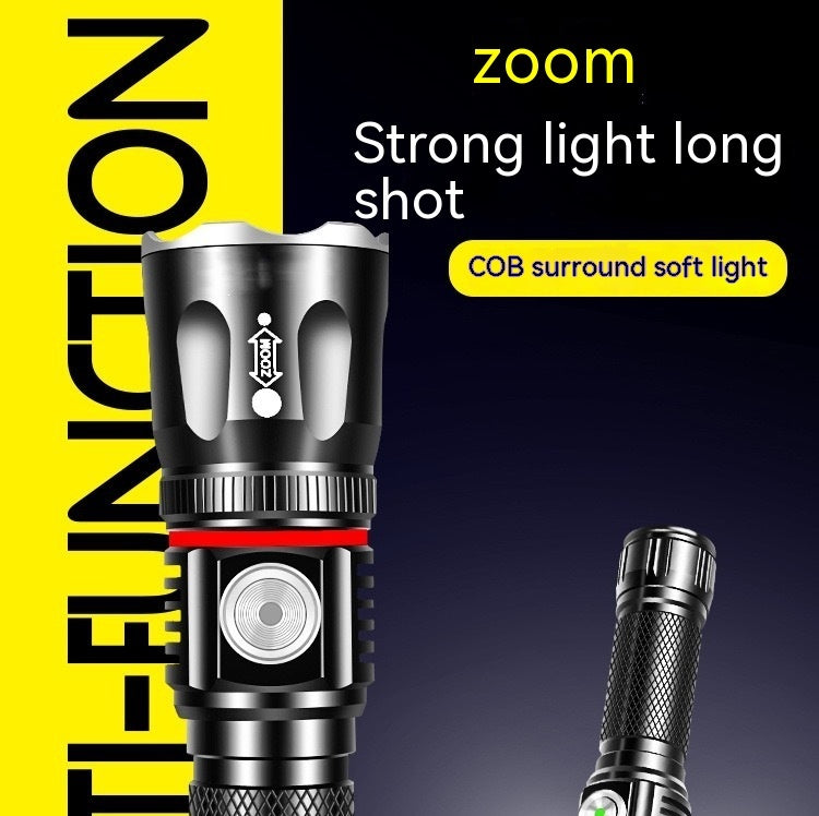 T6 Multifunctional Telescopic Outdoor Camping Flashlight