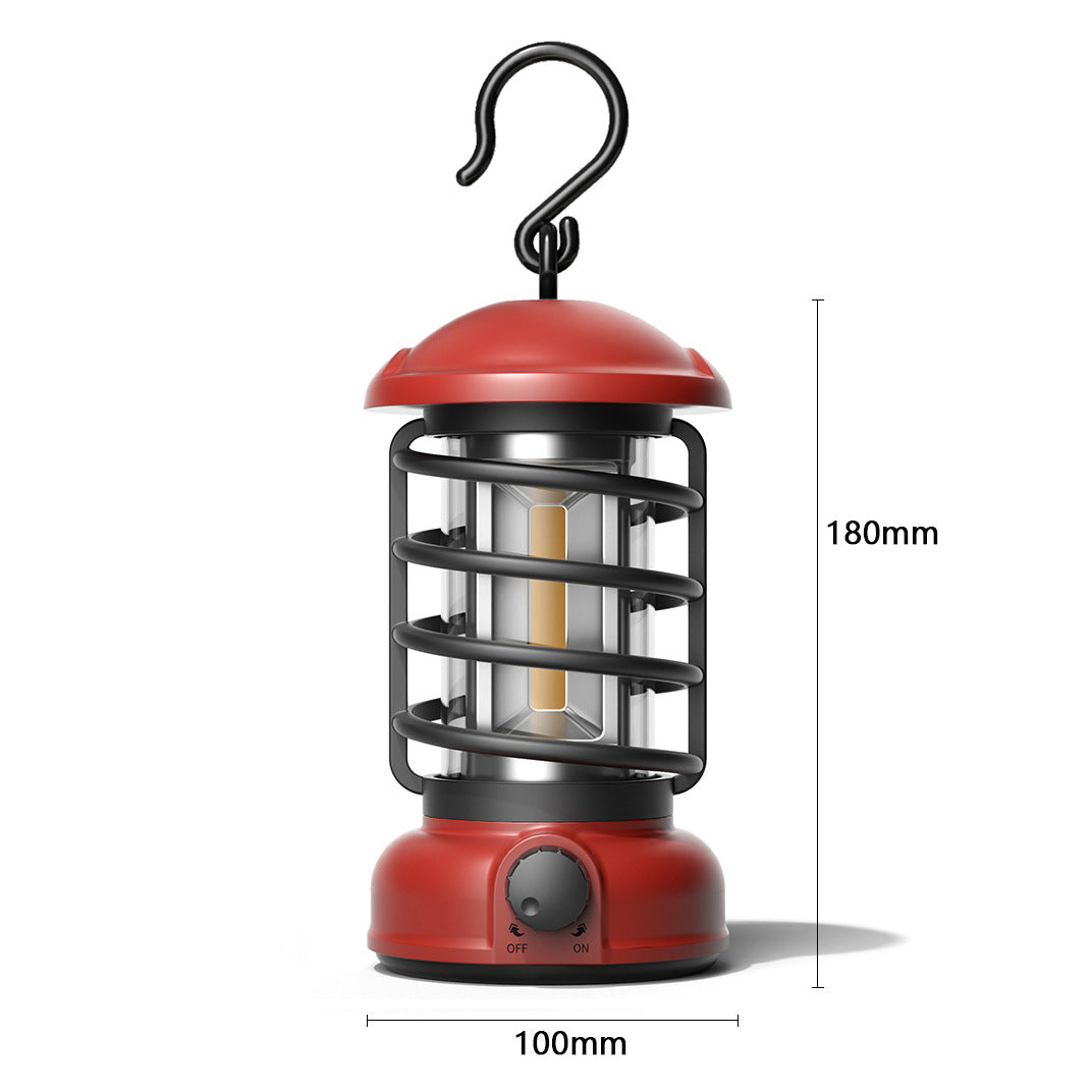 COB Portable Retro Camping Lantern Tent Light