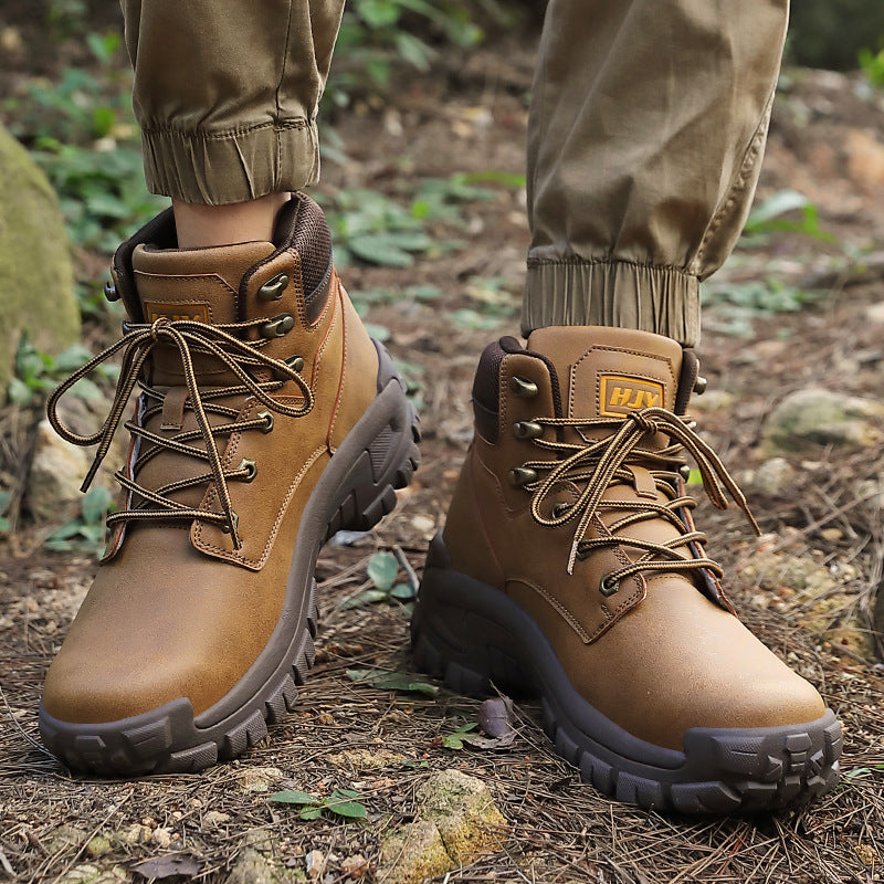 High-Top Outdoor Hiking Boots Large-Size Training Shoes