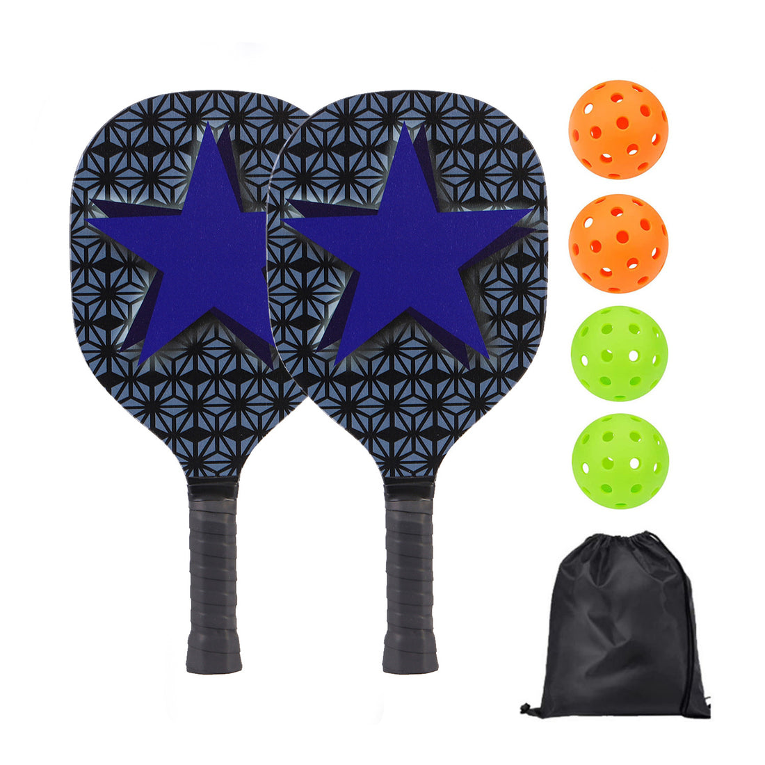 Poplar UV Printed Pickleball Paddle Set