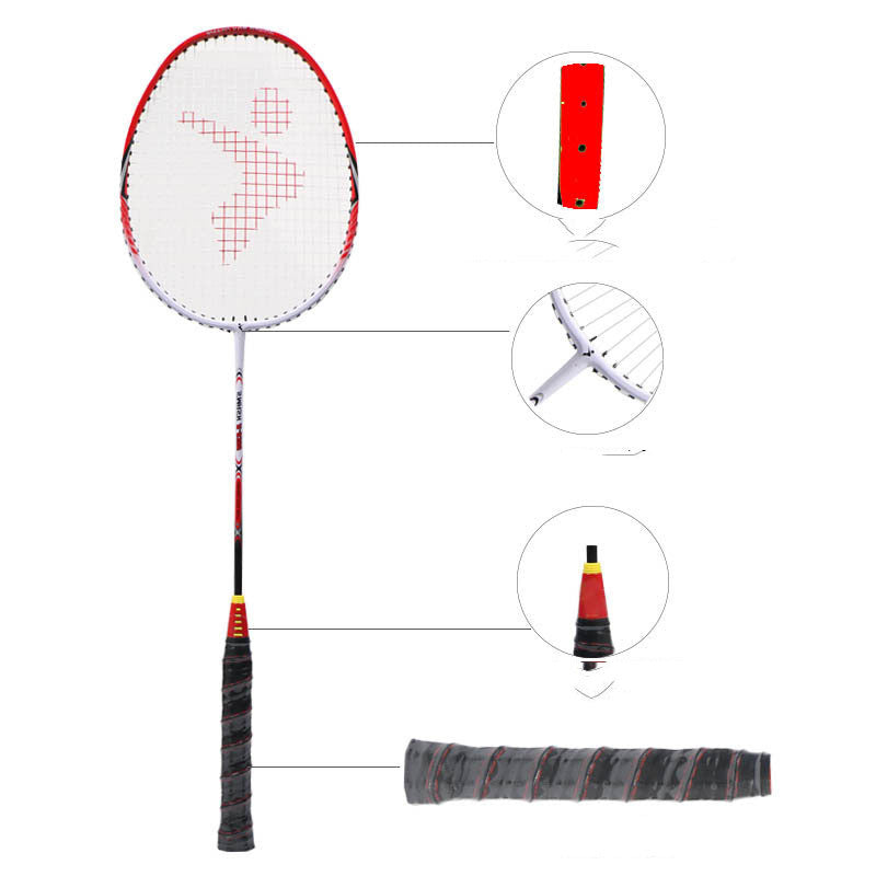 Aluminum Alloy Shock Absorption Badminton Racket Set