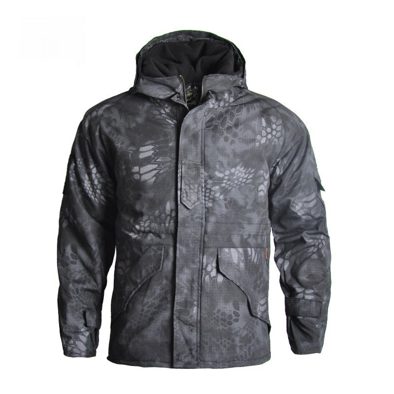 Men’s Outdoor Windproof Camouflage Tactical Fleece Jacket
