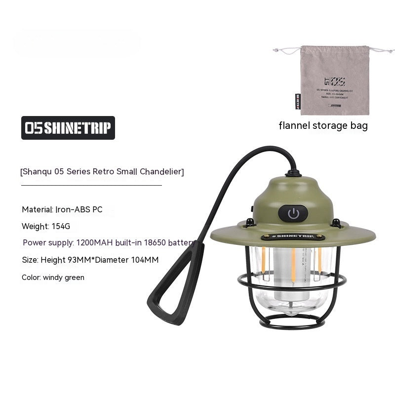 Shanqu Outdoor Camping Lantern – Pine Cone Chandelier Lamp