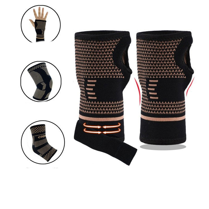 Copper Fiber Sports Wrist Support Brace