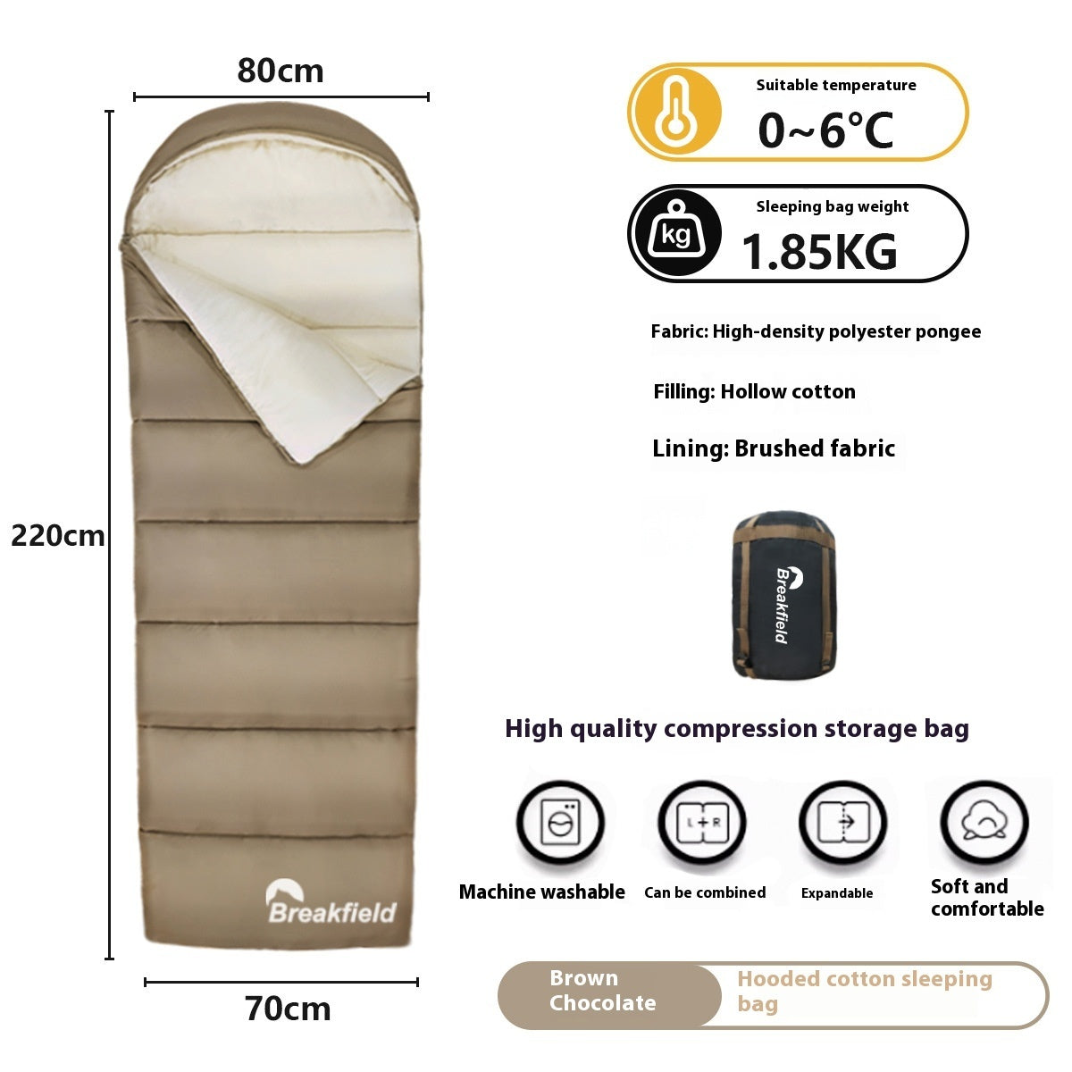 Four Season Waterproof Cotton Camping Sleeping Bag