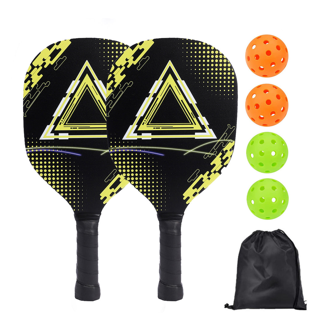 Poplar UV Printed Pickleball Paddle Set