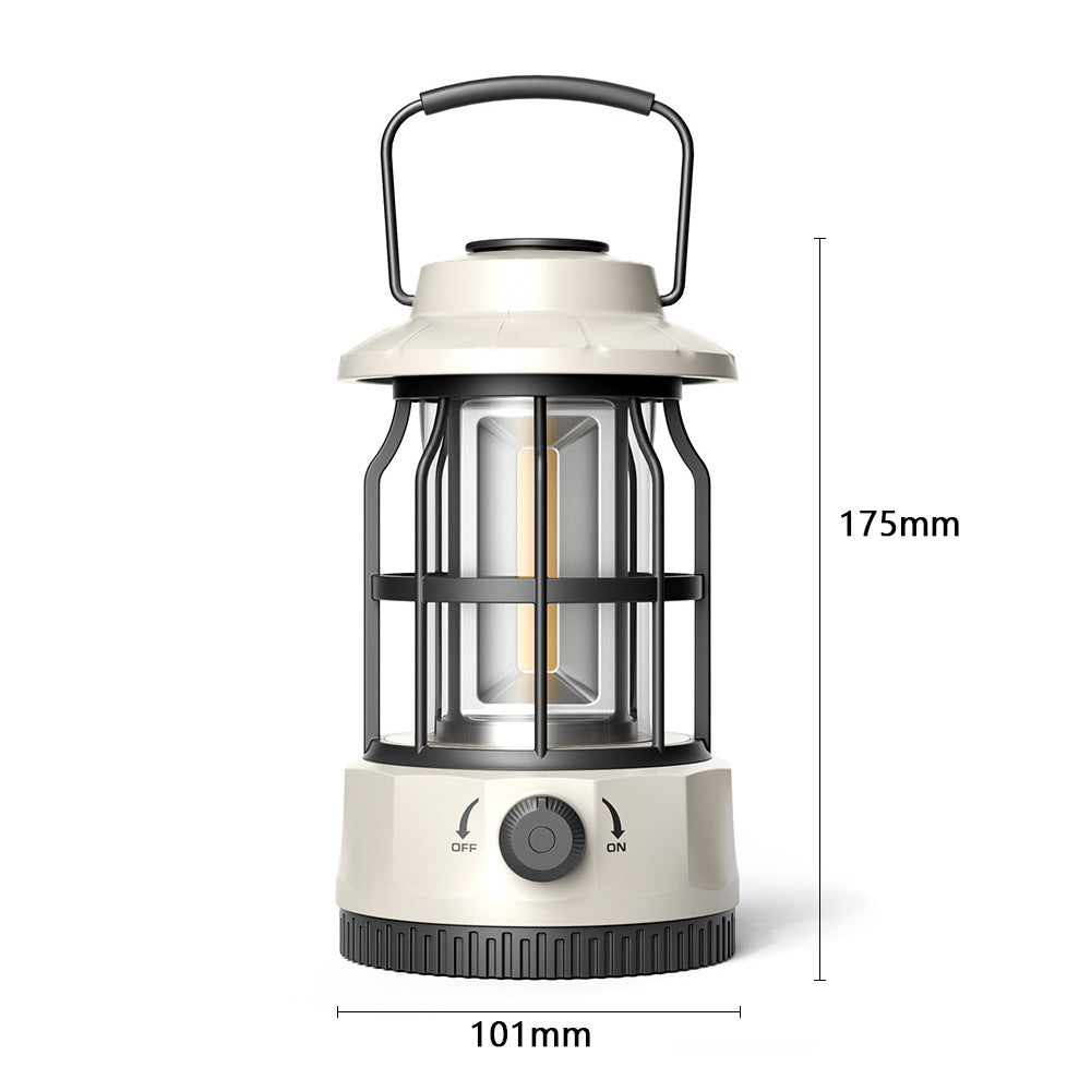COB Portable Retro Camping Lantern Tent Light