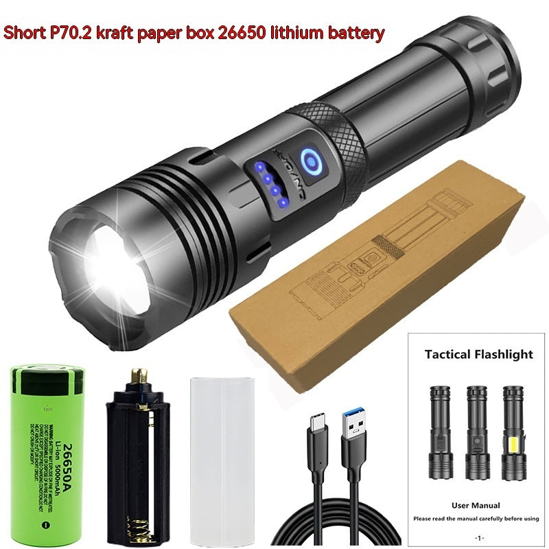 Strong Light Outdoor Camping Emergency Rechargeable Flashlight
