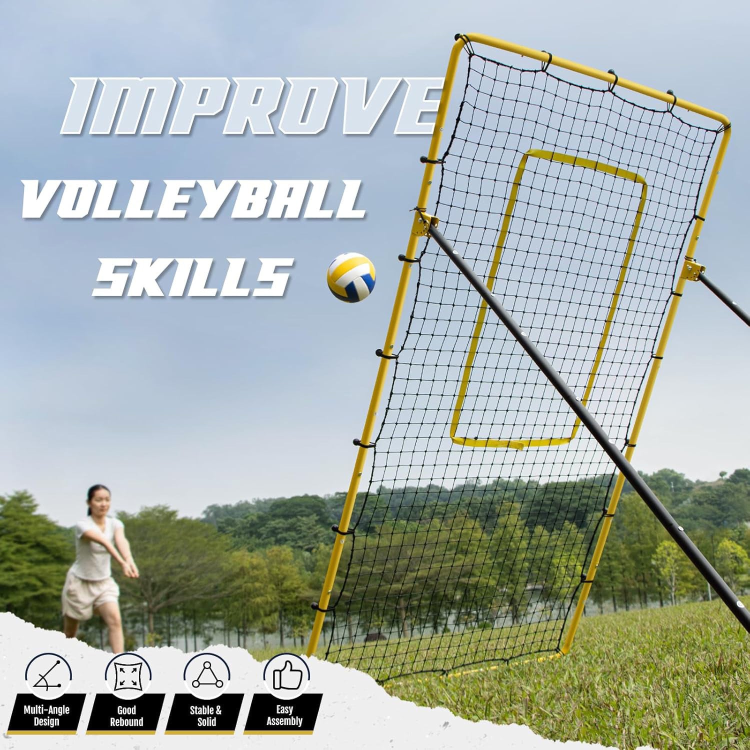 Outdoor Volleyball And Tennis Rebound Practice Net