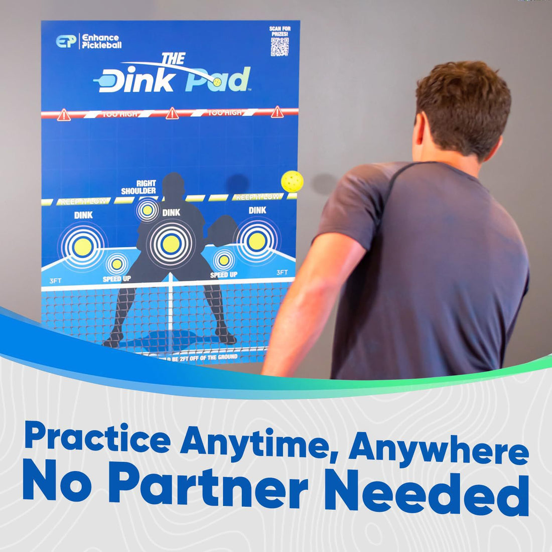 Pickleball Dink Practice Trainer Pad Training Mat