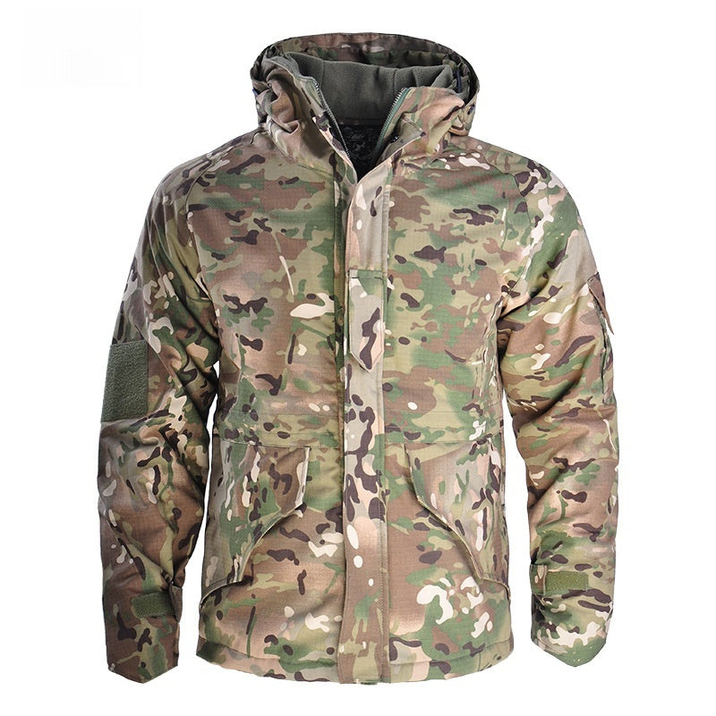Men’s Outdoor Windproof Camouflage Tactical Fleece Jacket